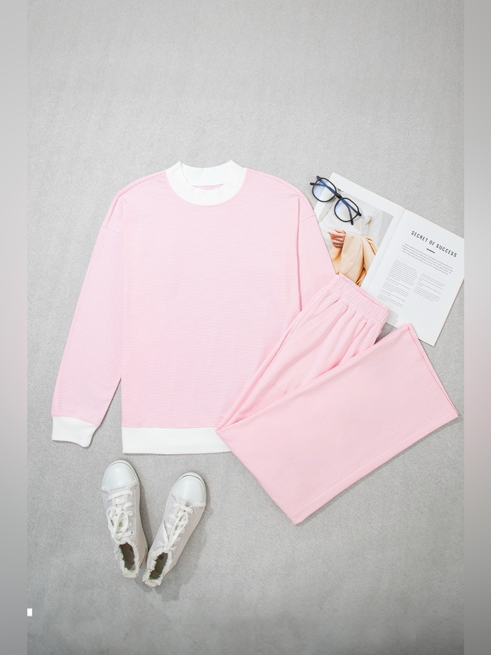 Striped Long Sleeve Top and Pants Set - Picture 7 of 16